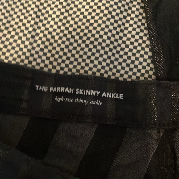 Black Button-Fly Jeans AG ADRIANO GOLDSCHMIED Farrah Skinny Ankle Jean 28R/04 - Picture 5 of 8